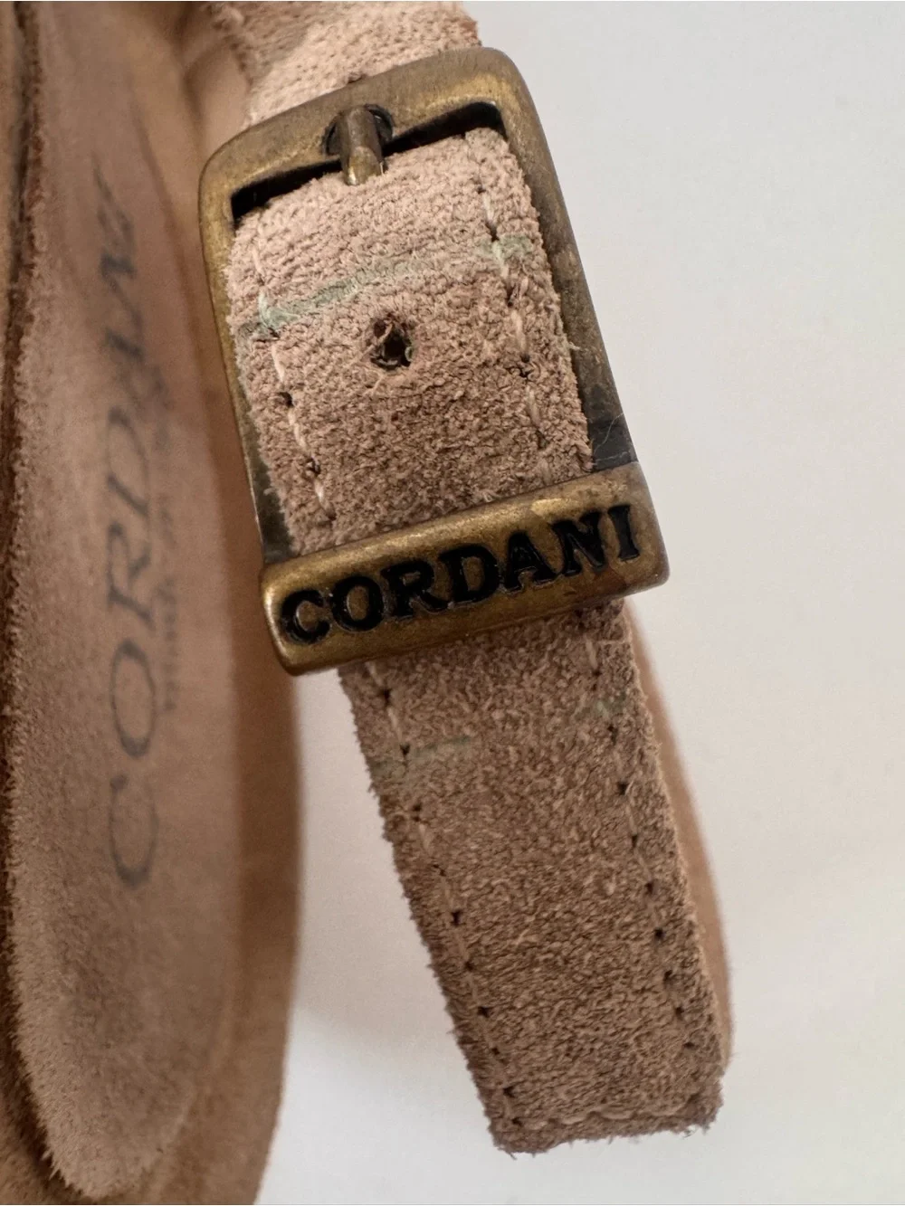 Cordani Italy Tan Suede Peep Toe Slingback Cork Wedge Sandals Size 40 US 9.5